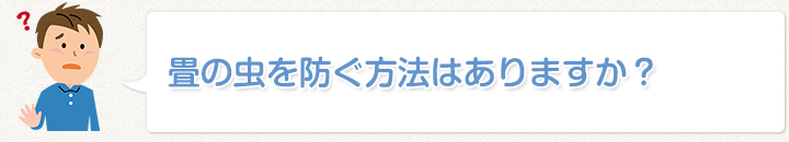 畳の虫を防ぐ方法はありますか？